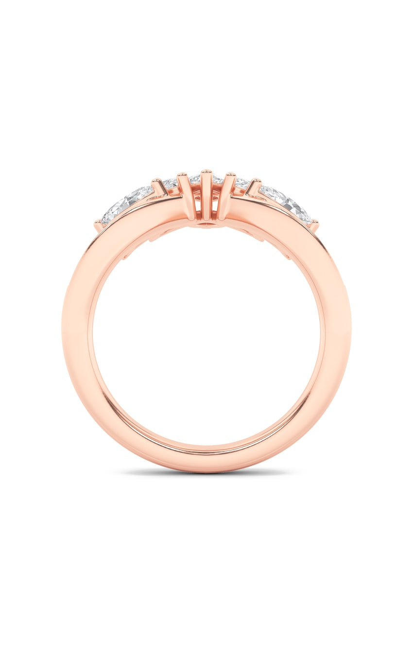 1.5Cttw Marquise Shaped Lab Grown Diamond (F/VVS)Fancy Contour Ring in 14K Gold