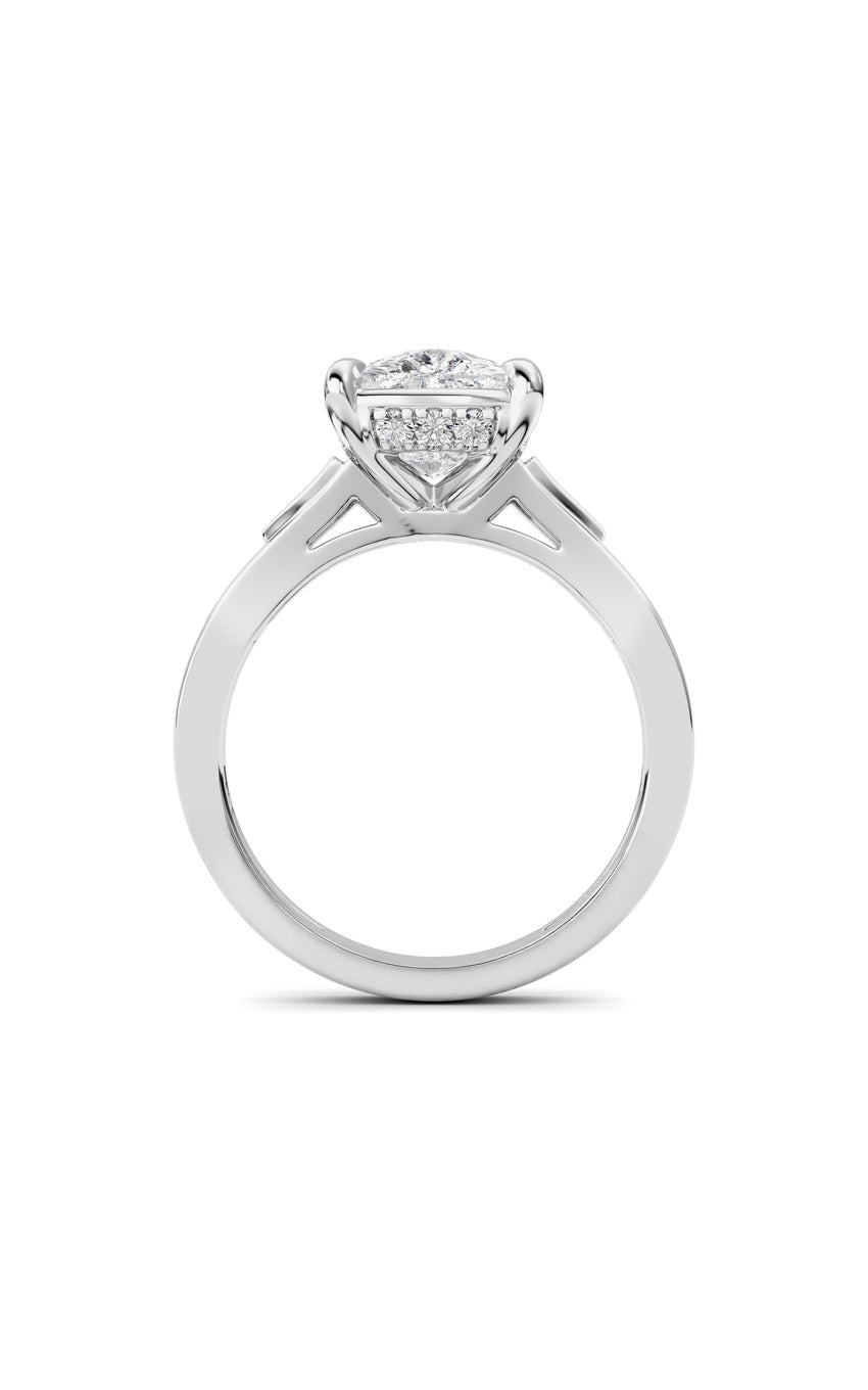 3.25Cttw ELongated Cushion Lab Grown Diamond (F/VS )Ring in 14K Gold