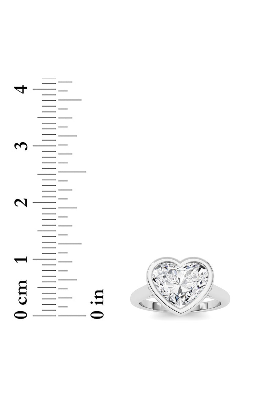 Heart Lab Grown Diamond (F/VS ) Ring in 14K Gold