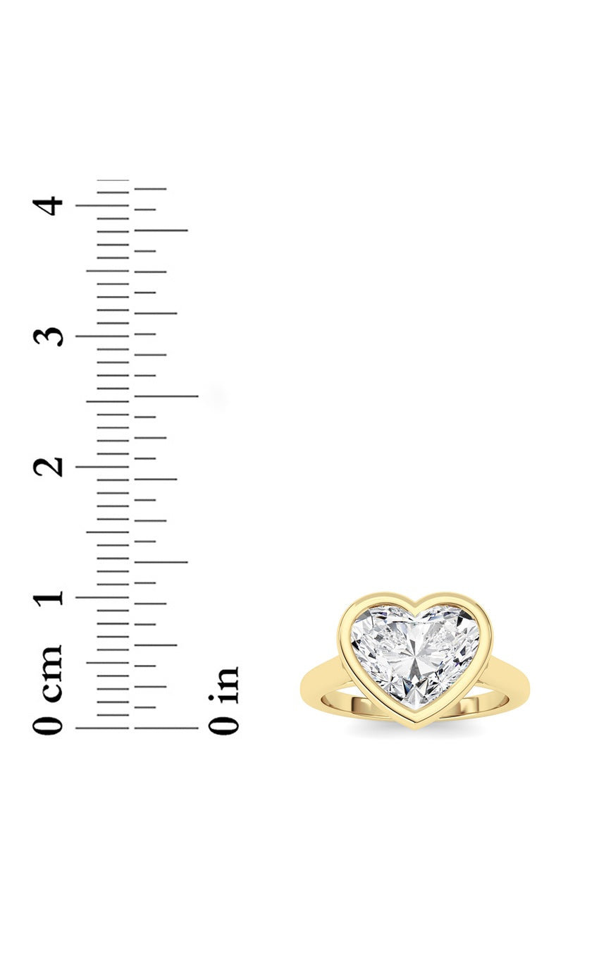 Heart Lab Grown Diamond (F/VS ) Ring in 14K Gold