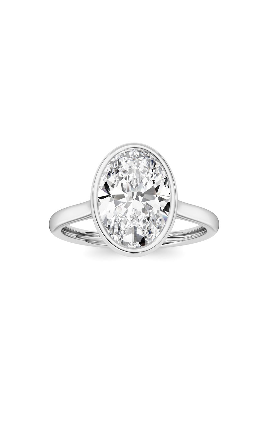 Oval Lab Grown Diamond (F/VS ) Ring in 14K Gold