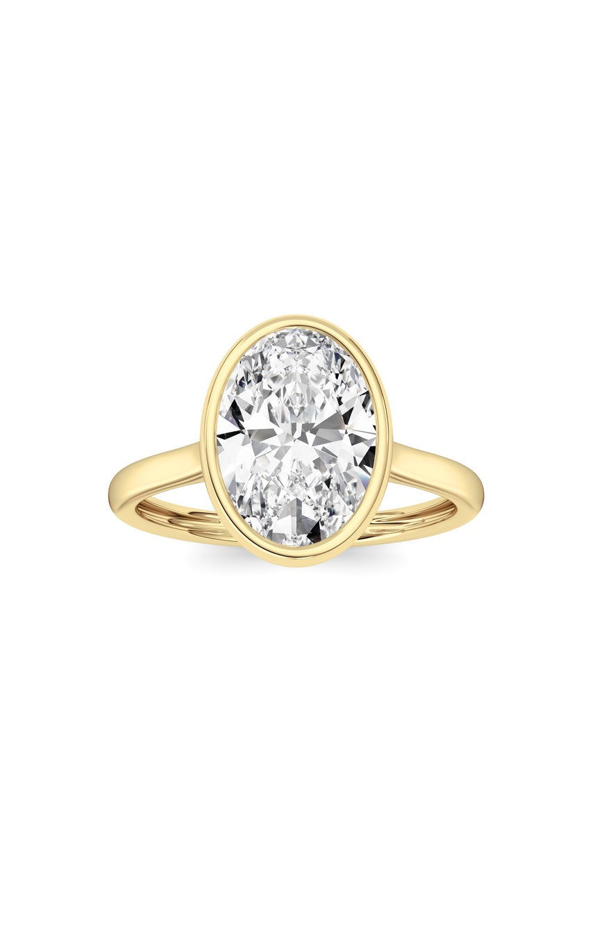 Oval Lab Grown Diamond (F/VS ) Ring in 14K Gold