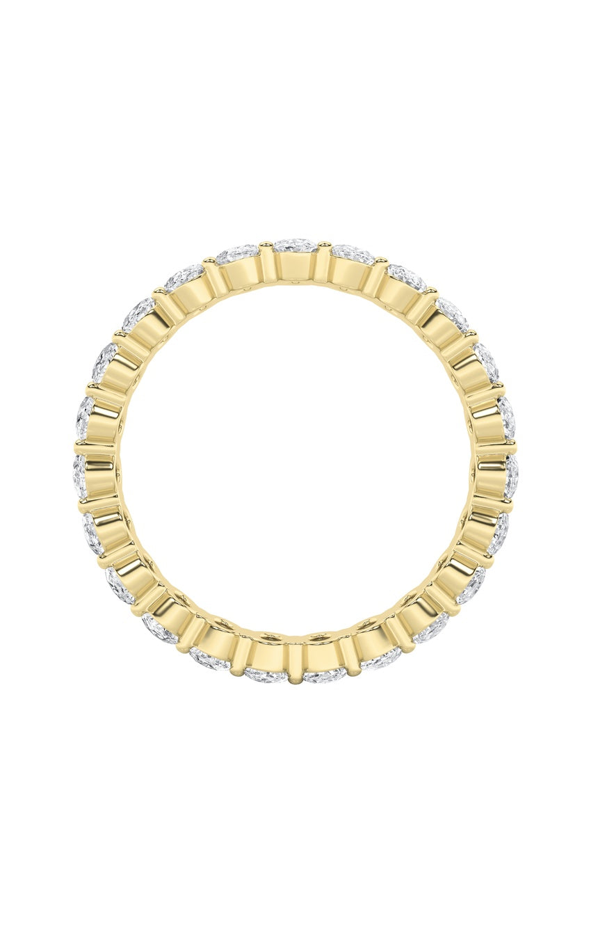 2.9Cttw Oval Shaped Lab Grown Diamond Split ProngEternity Ring in 14K Gold (F/VS)