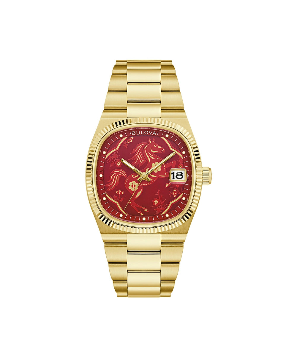 Bulova Super Seville - Year of the Horse watch, model 97B242, front view.