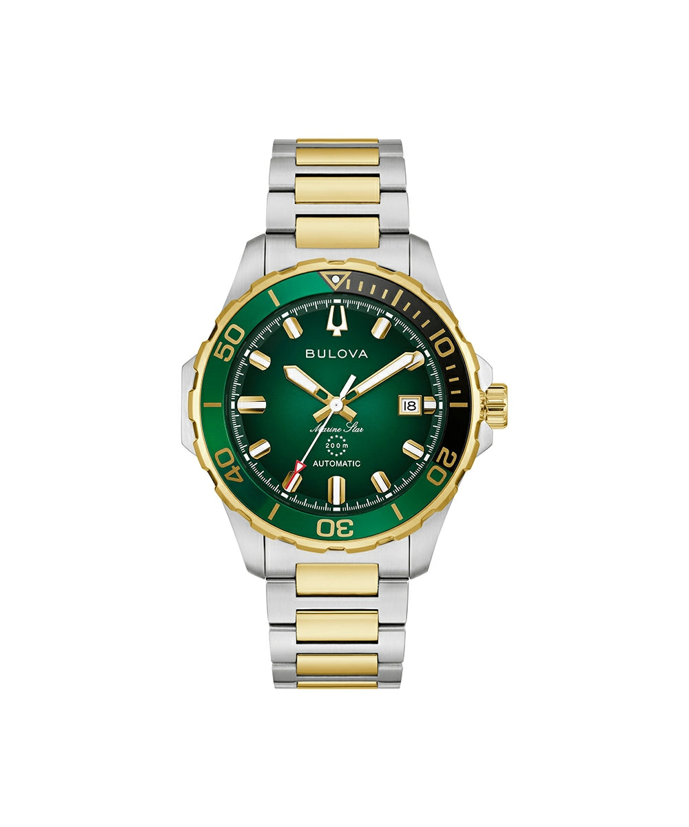 Bulova Marine Star watch, model 98B467, front view.