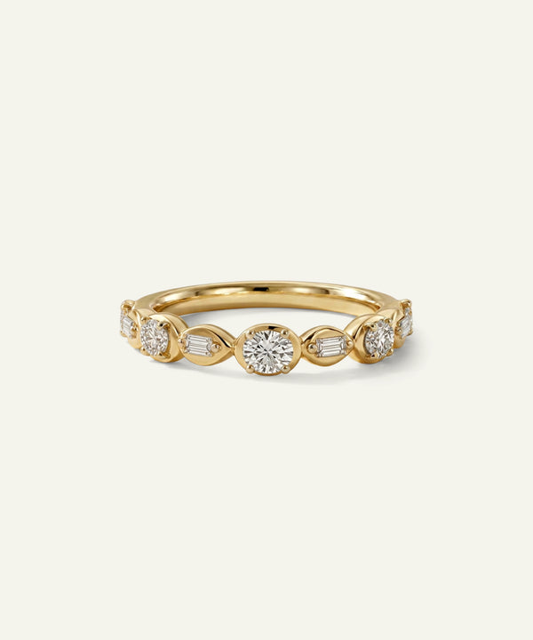 Eternal Vow Lab-grown Diamond Oval & Baguette Band - 0.45 Ct. T.W.