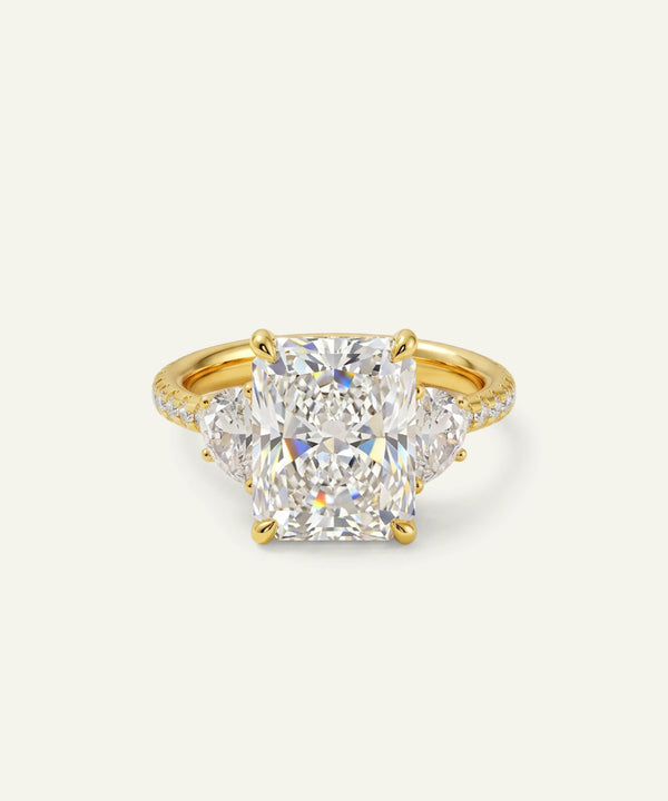 Ovani® Lab-grown Diamond Radiant Hidden Halo Engagement Ring