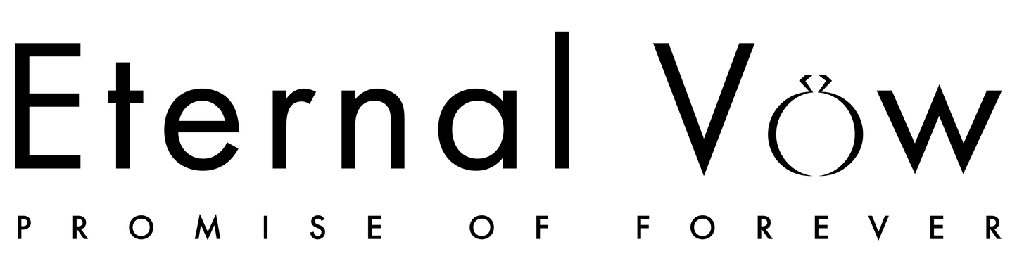 Logo for 'Eternal Vow' with text 'Promise of Forever' on a white background