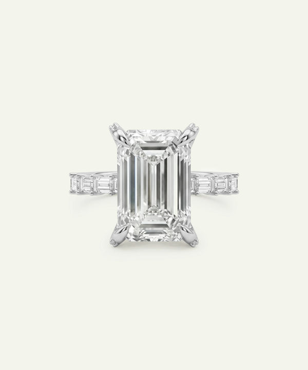 Ovani® Lab-grown Diamond Emerald Engagement Ring -  9.7 Ct. T.W.