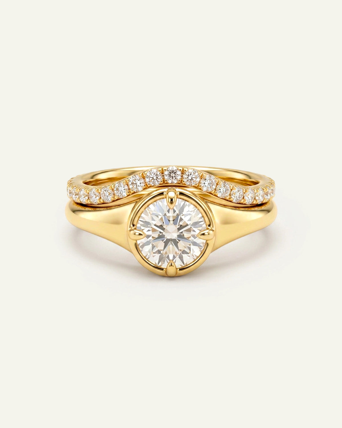 Ovani® Diamond Round Bridal Set