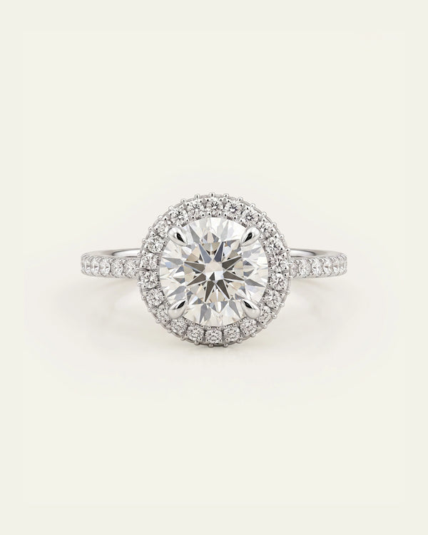 Ovani® Diamond Round Halo Engagement Ring