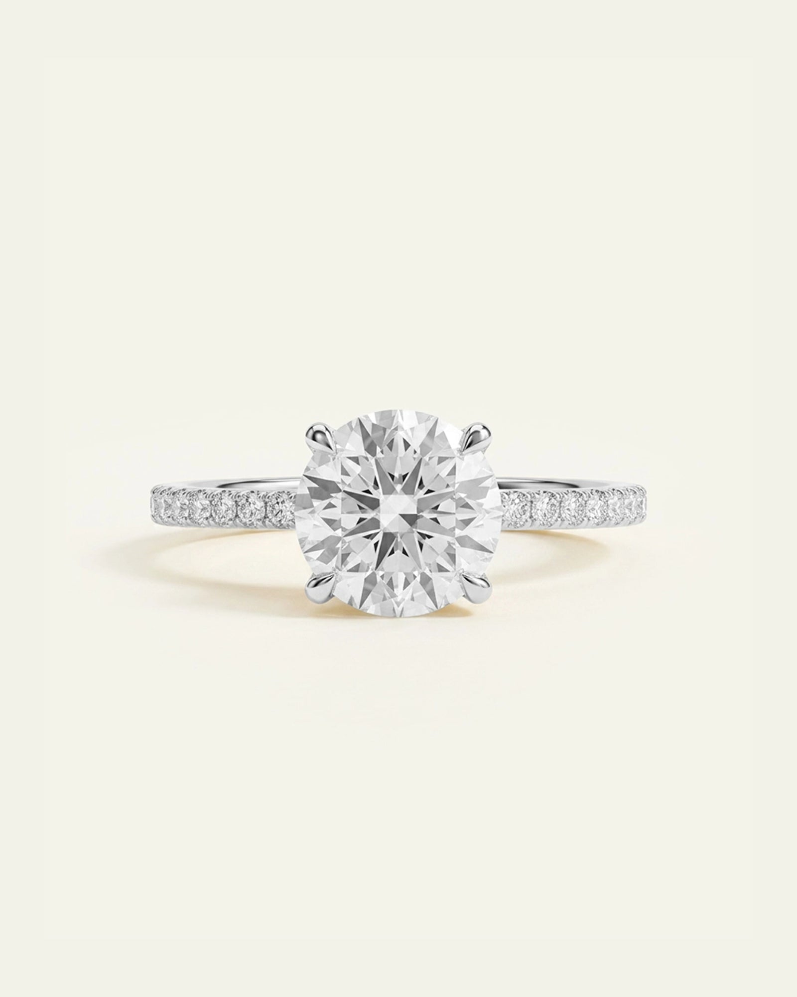 Ovani® Diamond Round Engagement Ring