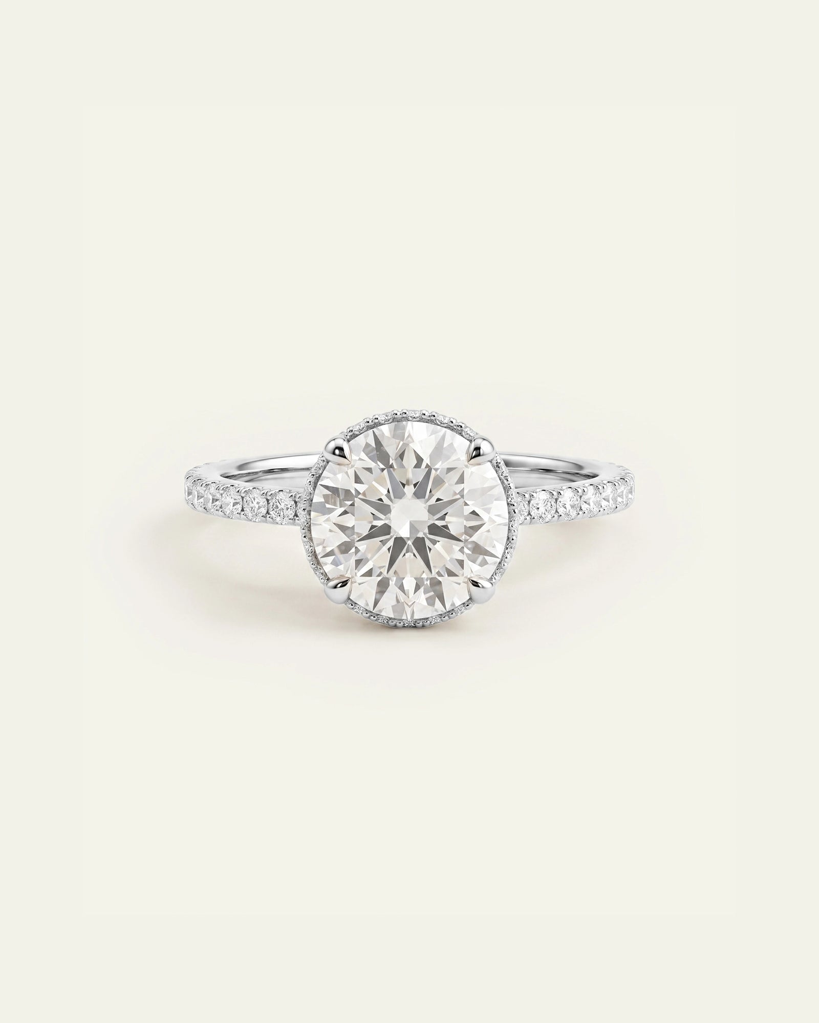 Ovani® Diamond Round Engagement Ring
