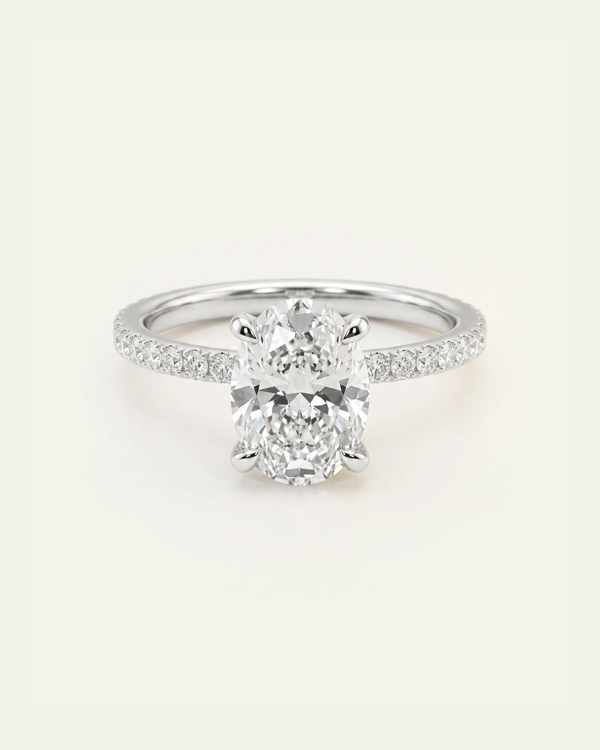 Ovani® Diamond Oval Engagement Ring
