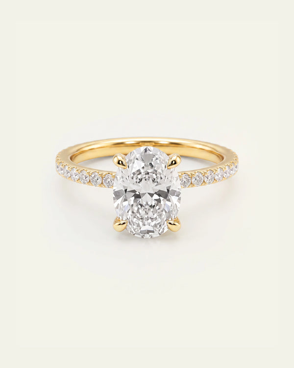 Ovani® Diamond Oval Engagement Ring