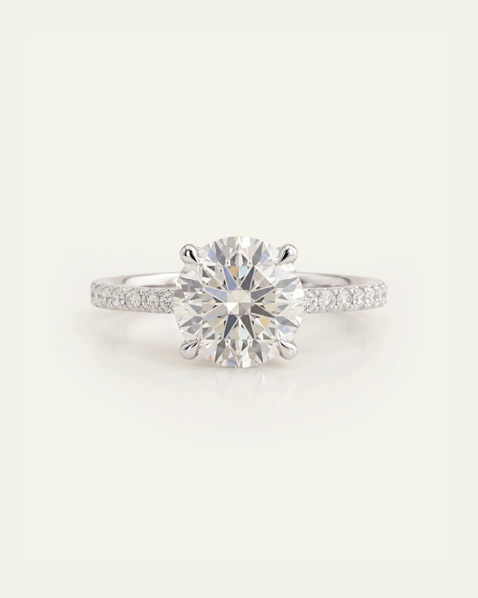 Ovani® Diamond Round Engagement Ring