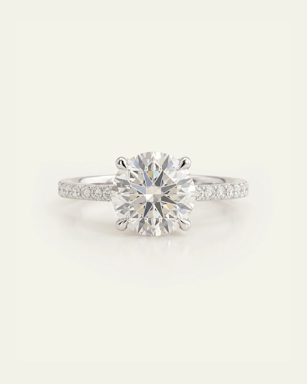 Ovani® Diamond Round Engagement Ring