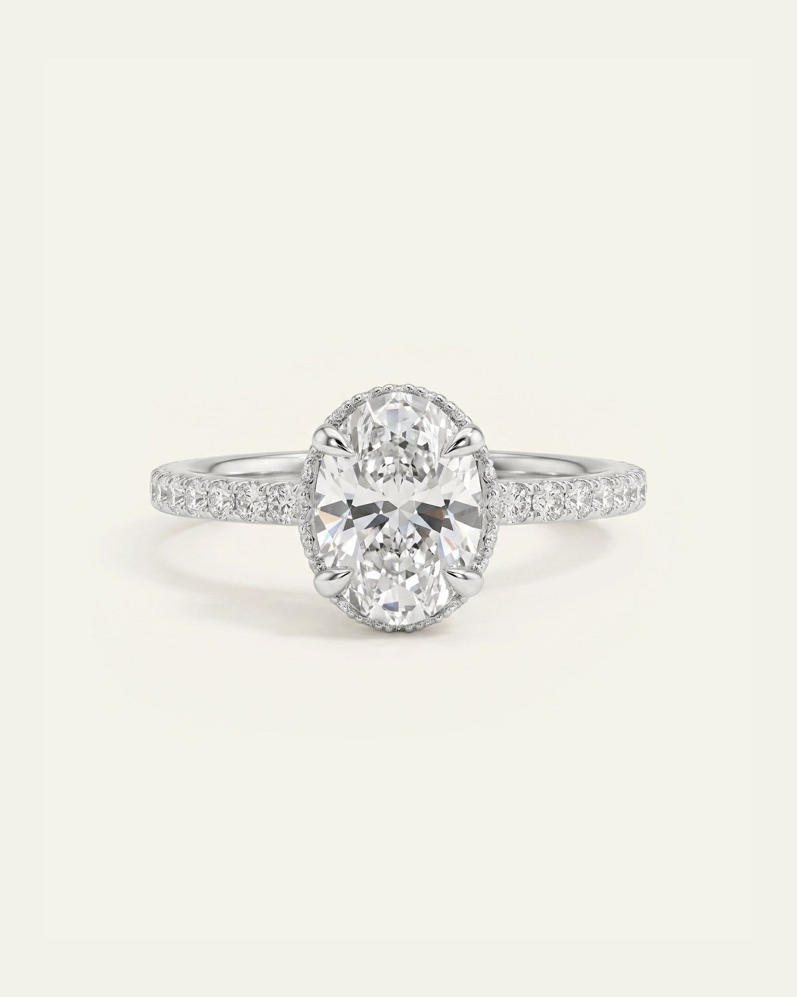 Ovani® Diamond Oval Engagement Ring
