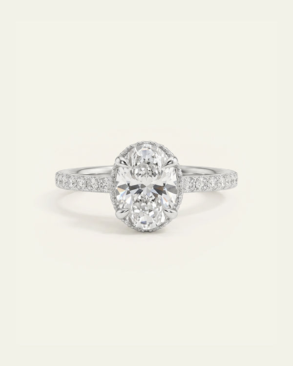Ovani® Diamond Oval Engagement Ring