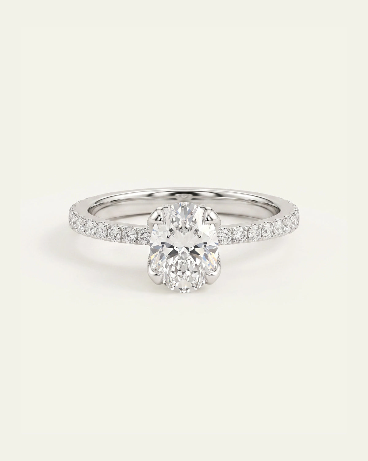 Ovani® Diamond Oval Engagement Ring