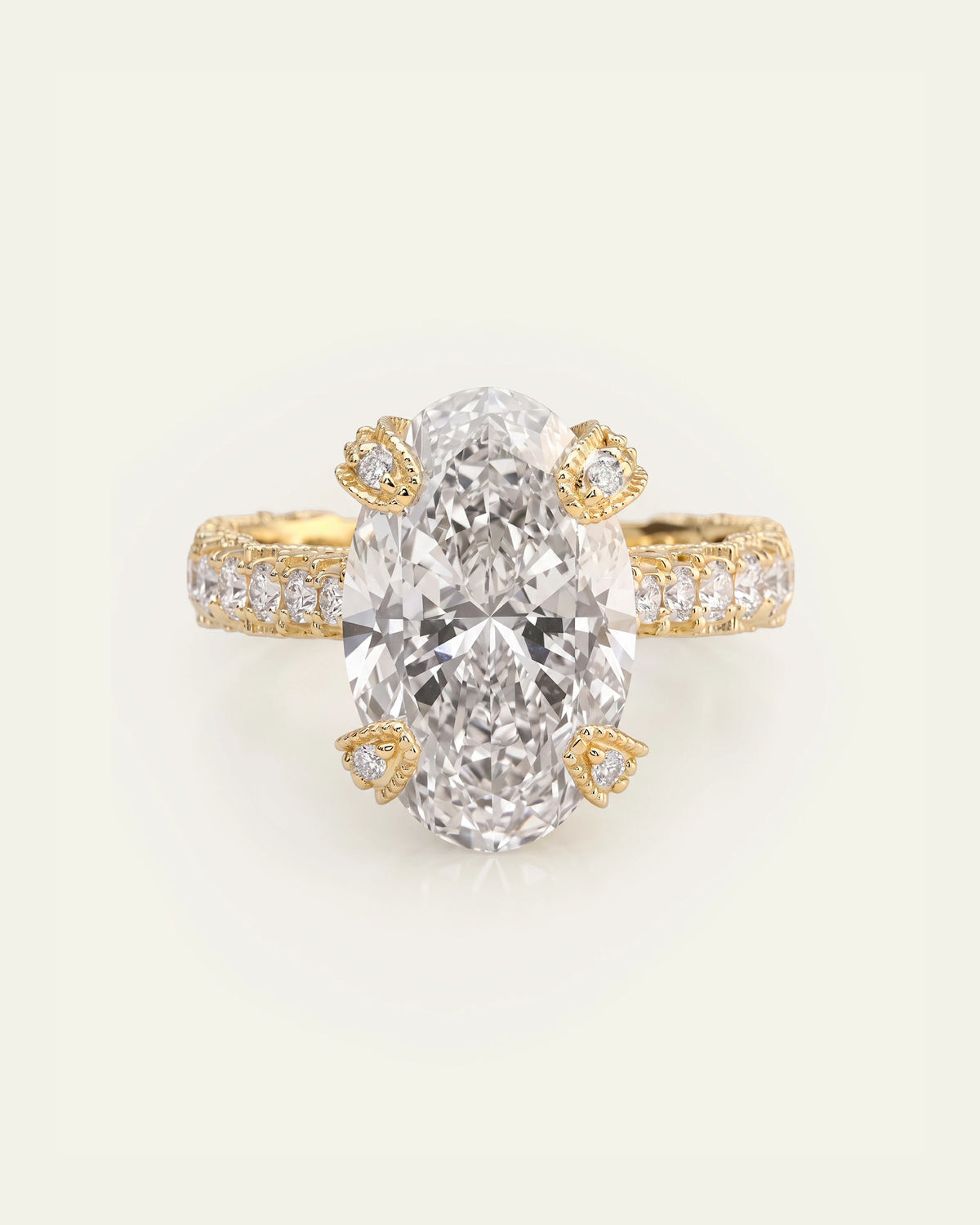 Ovani® Lab-grown Diamond Oval Engagement Ring