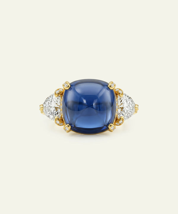 Aanika V. Lab-created Sapphire & Lab-grown Diamond Ring