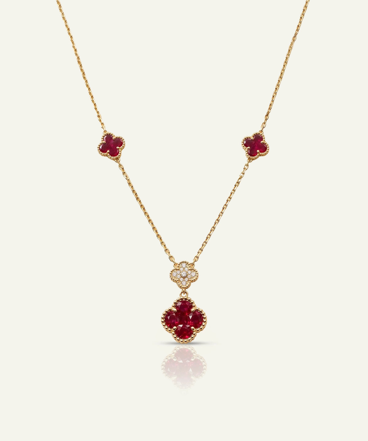 Aanika V® ruby & diamond floral necklace at Valliani Jewelers