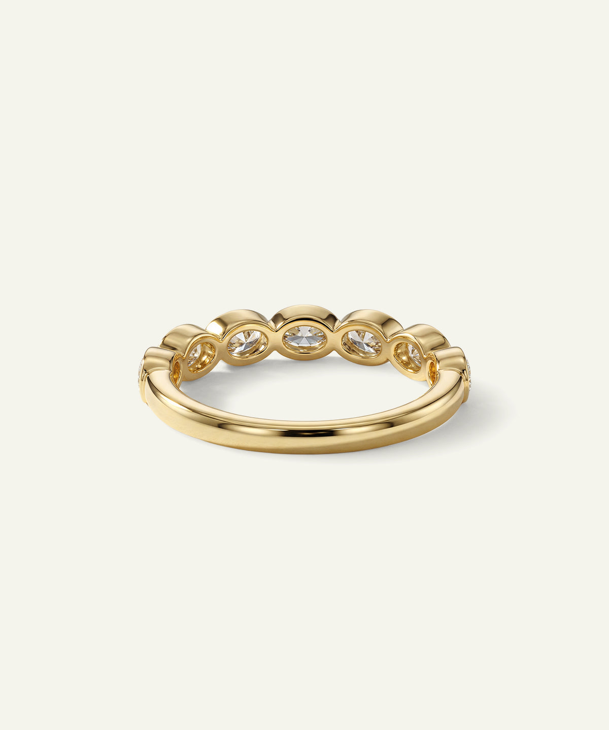 Eternal Vow oval lab-grown diamond band in yellow gold