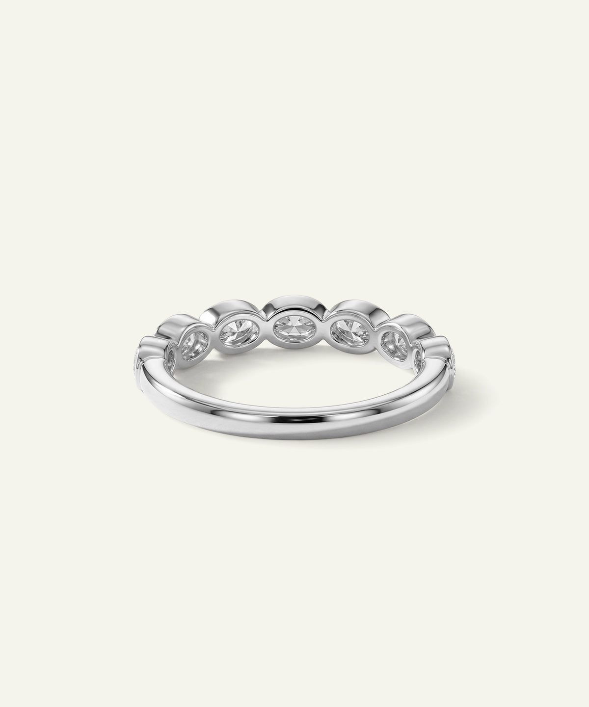 Eternal Vow oval lab-grown diamond band in white gold