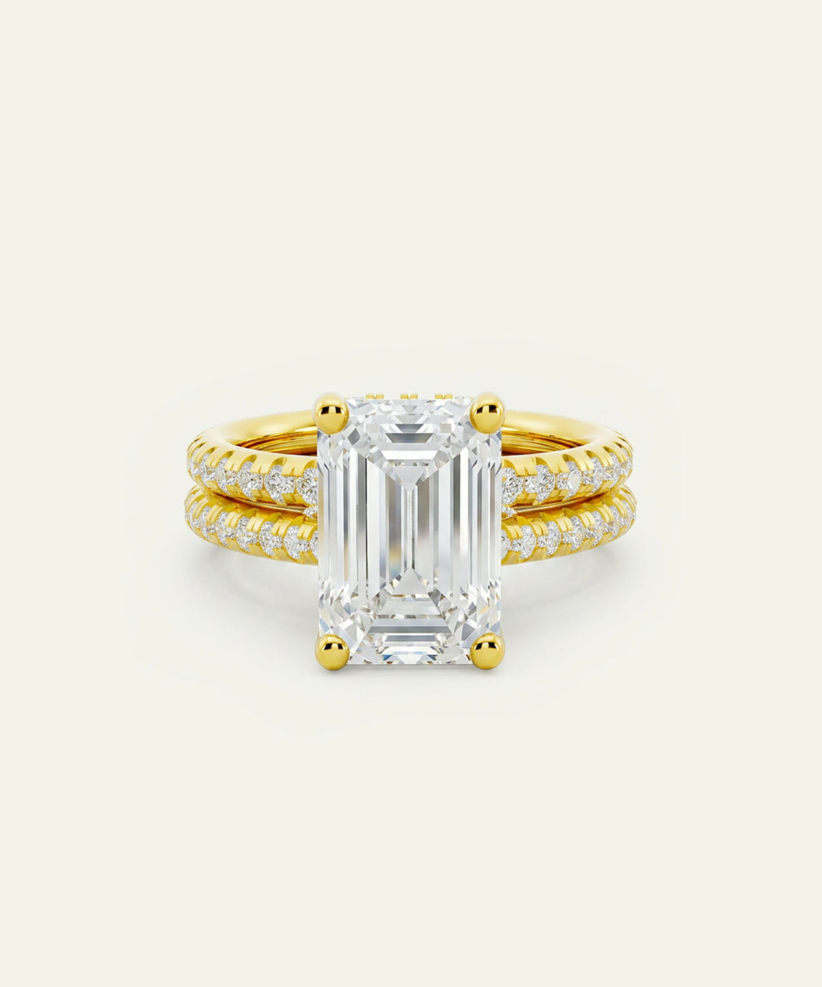 Ovani® Lab-grown Diamond Radiant Hidden Halo Bridal Set - Ct. T.W.