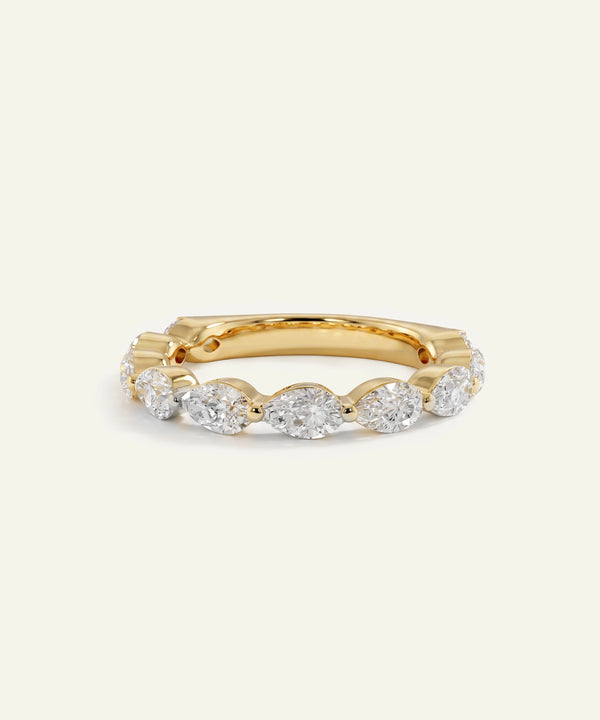 Novello Lab-grown Diamond Pear Band - 1.5 Ct. T.W.