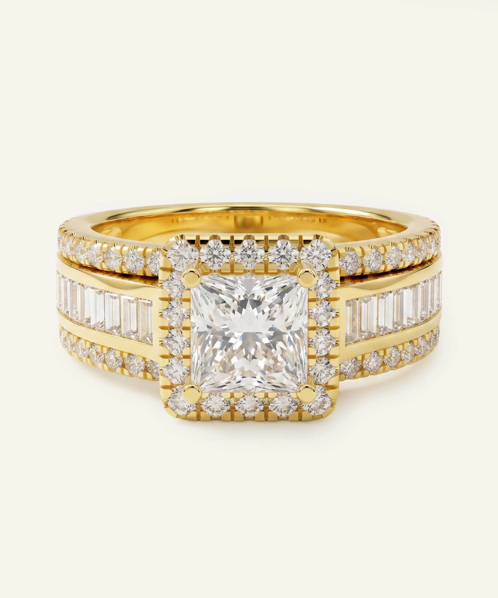 Novello Lab-grown Diamond Princess Bridal Ring - 2.50 Ct. T.W.