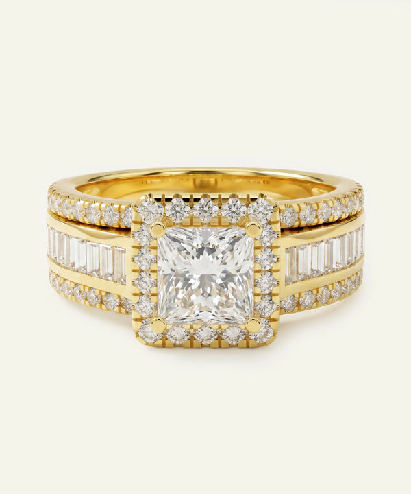 Novello Lab-grown Diamond Princess Bridal Ring - 2.50 Ct. T.W.