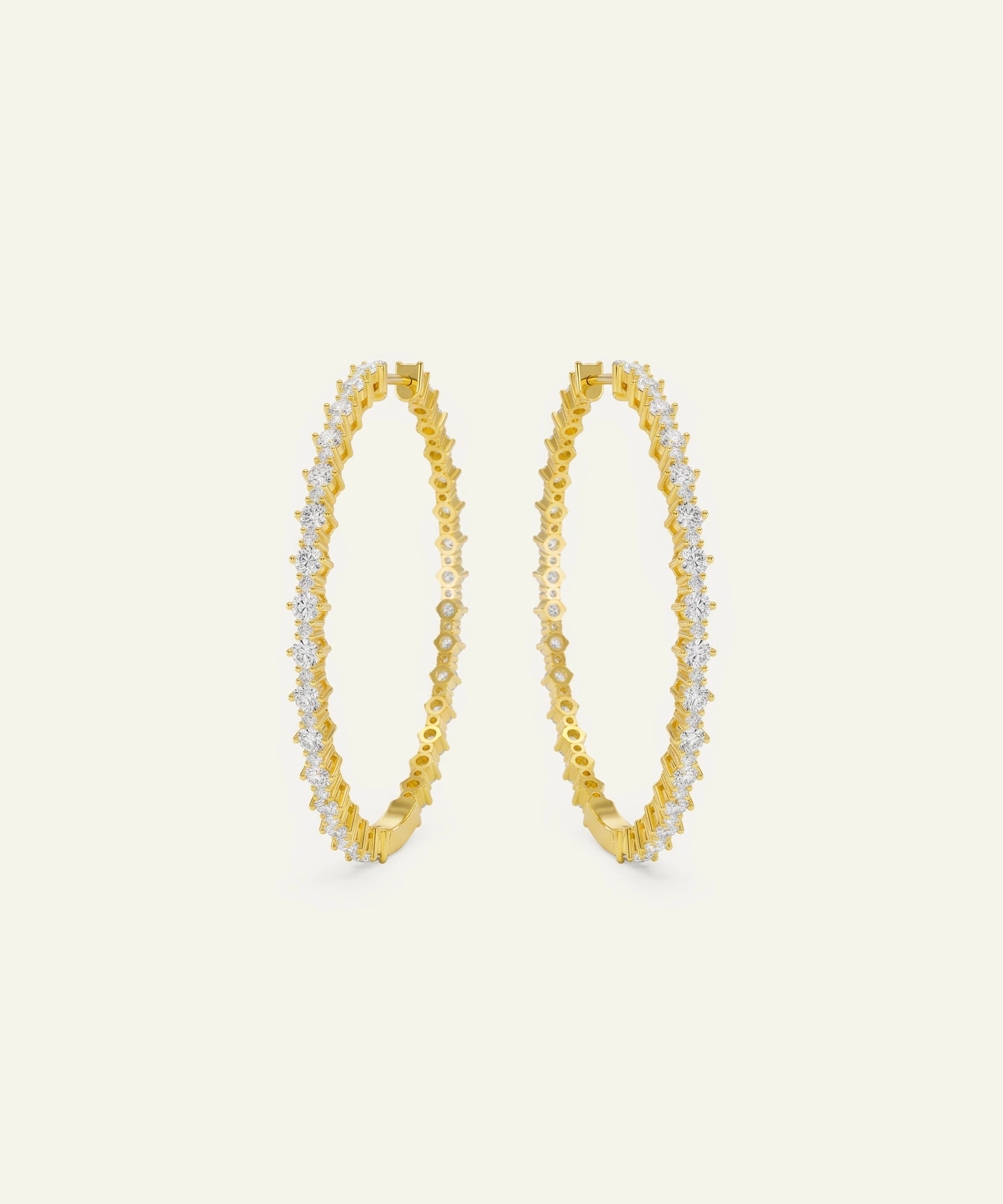 Ovani® Lab-grown Diamond Round Hoops