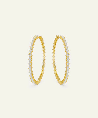 Ovani® Lab-grown Diamond Round Hoops