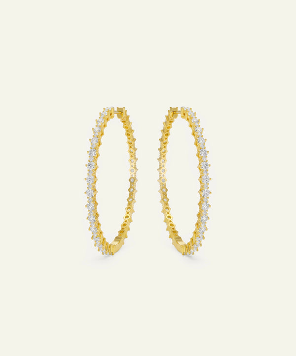 Ovani® Lab-grown Diamond Round Hoops