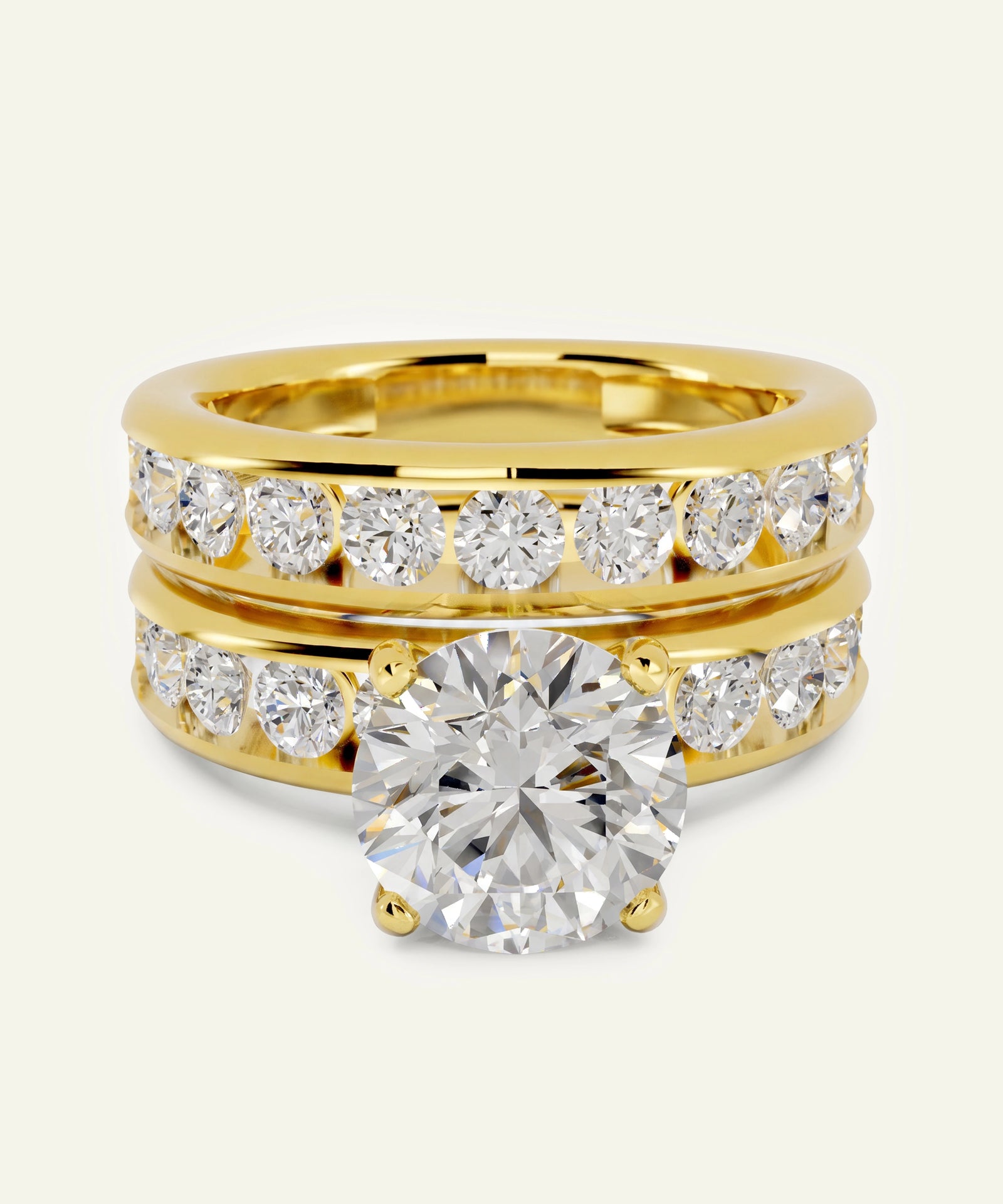 Novello Lab-grown Diamond Round Bridal Set - 3.50 Ct. T.W.