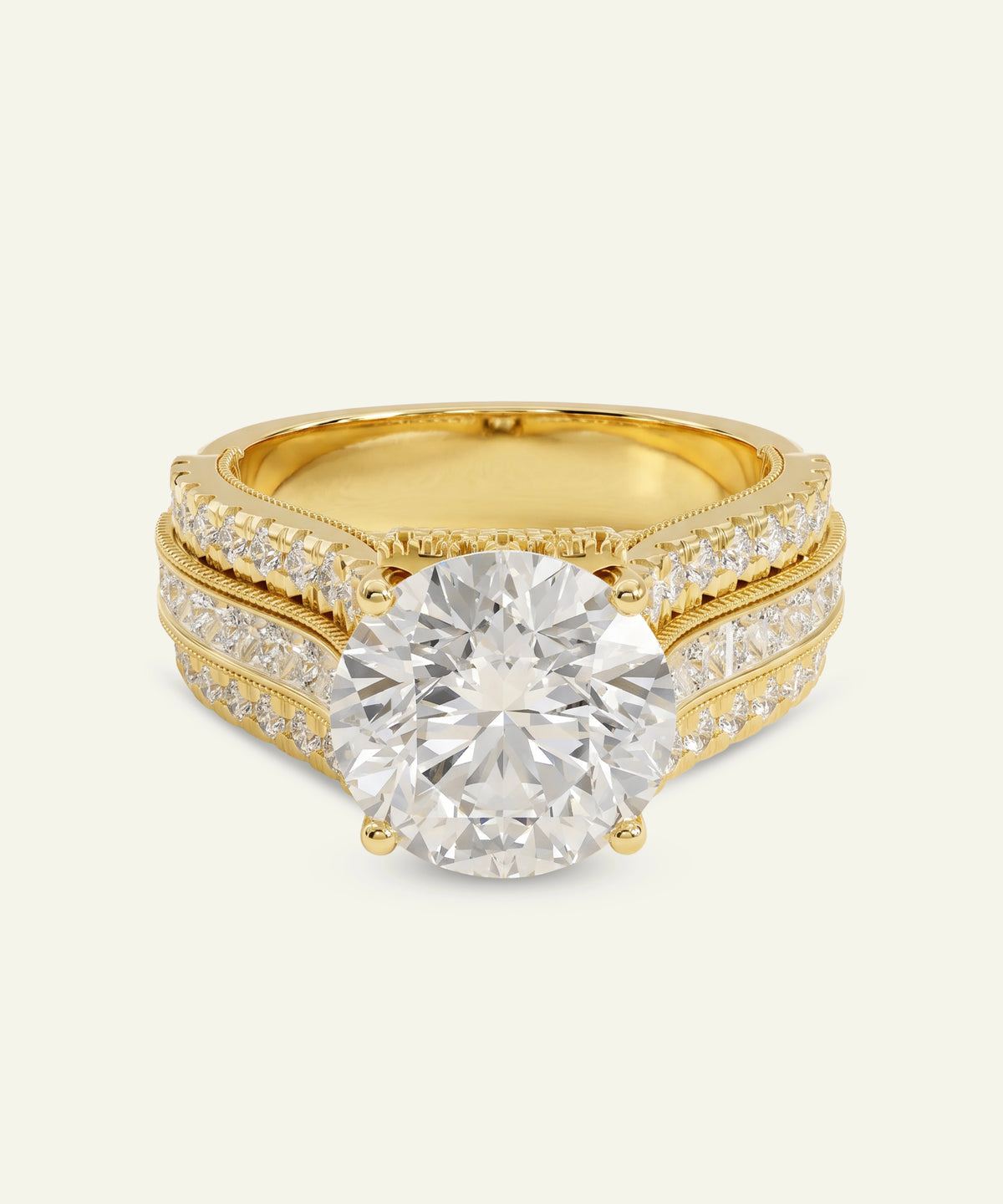 Ovani® Lab-grown Diamond Round Engagement Ring