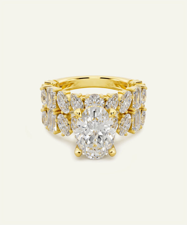Ovani® Lab-grown Diamond Oval Bridal Set - 7 Ct. T.W.