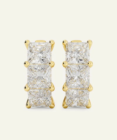 NovelloÂ® Lab-Grown Diamond Princess Hoop Earrings 6.45 Ct. T.W.