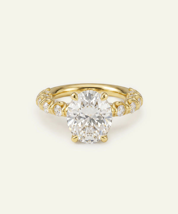 Ovani® Lab-grown Diamond Oval Engagement Ring