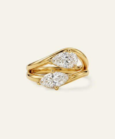 Ovani® Lab-grown Diamond Pear and Marquise Ring -  2.67 Ct. T.W.