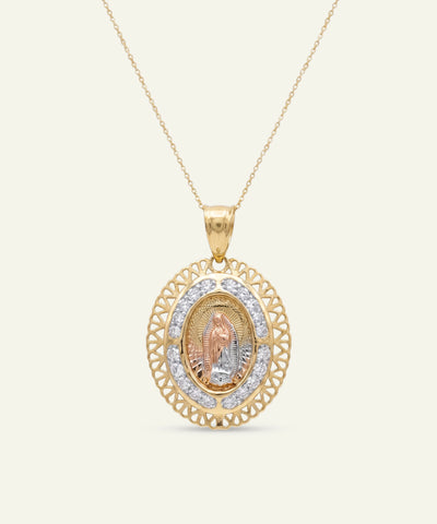 Ultimate ValueÂ® CZ Virgin Mary 10K yellow gold pendant - 10K Yellow Gold