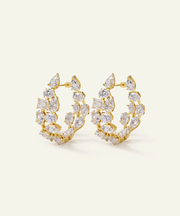 Ovani® Lab-grown Diamond Multi-shape Earrings