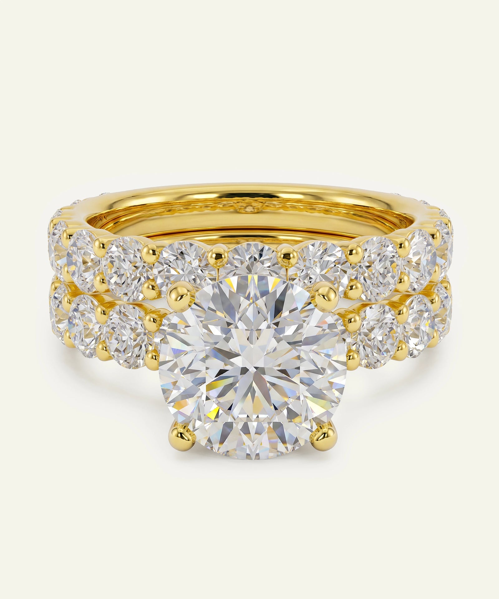 Novello Lab-grown Diamond Round Bridal Set - 4 Ct. T.W.
