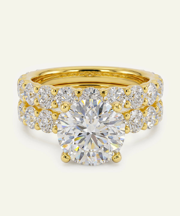 Novello Lab-grown Diamond Round Bridal Set - 4 Ct. T.W.