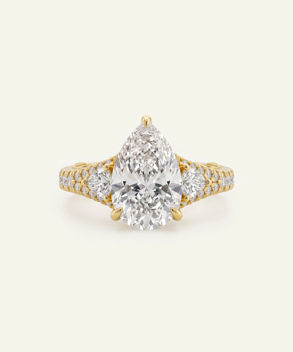 Ovani® Lab-grown Diamond Pear Engagement Ring