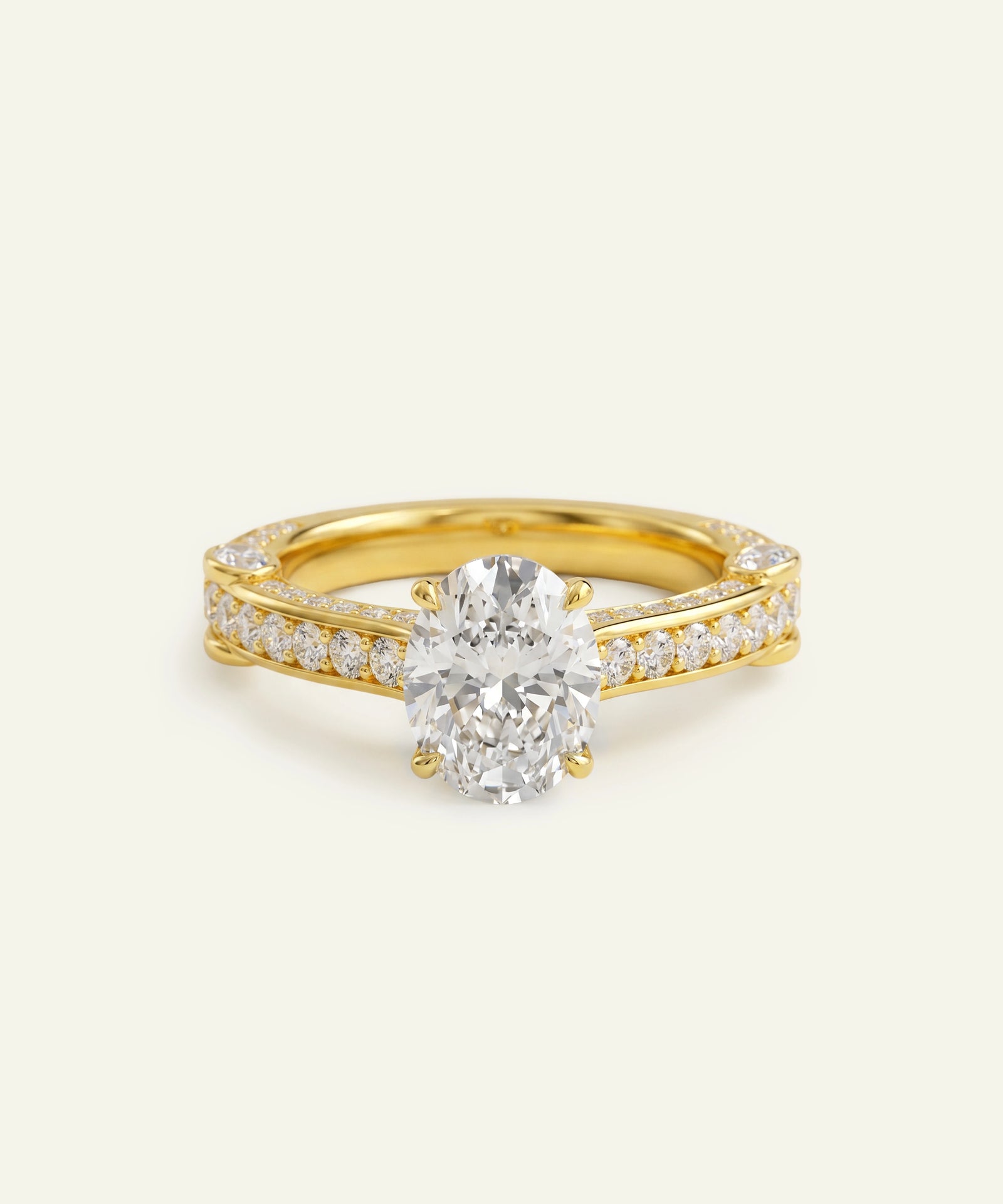 Ovani® Lab-grown Diamond Oval Engagement Ring