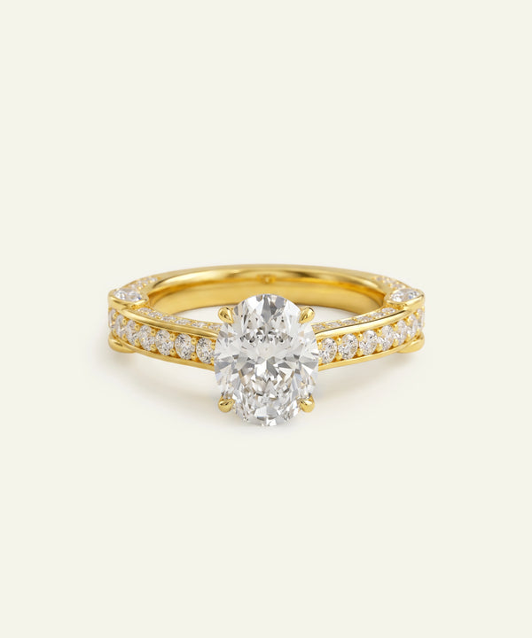 Ovani® Lab-grown Diamond Oval Engagement Ring