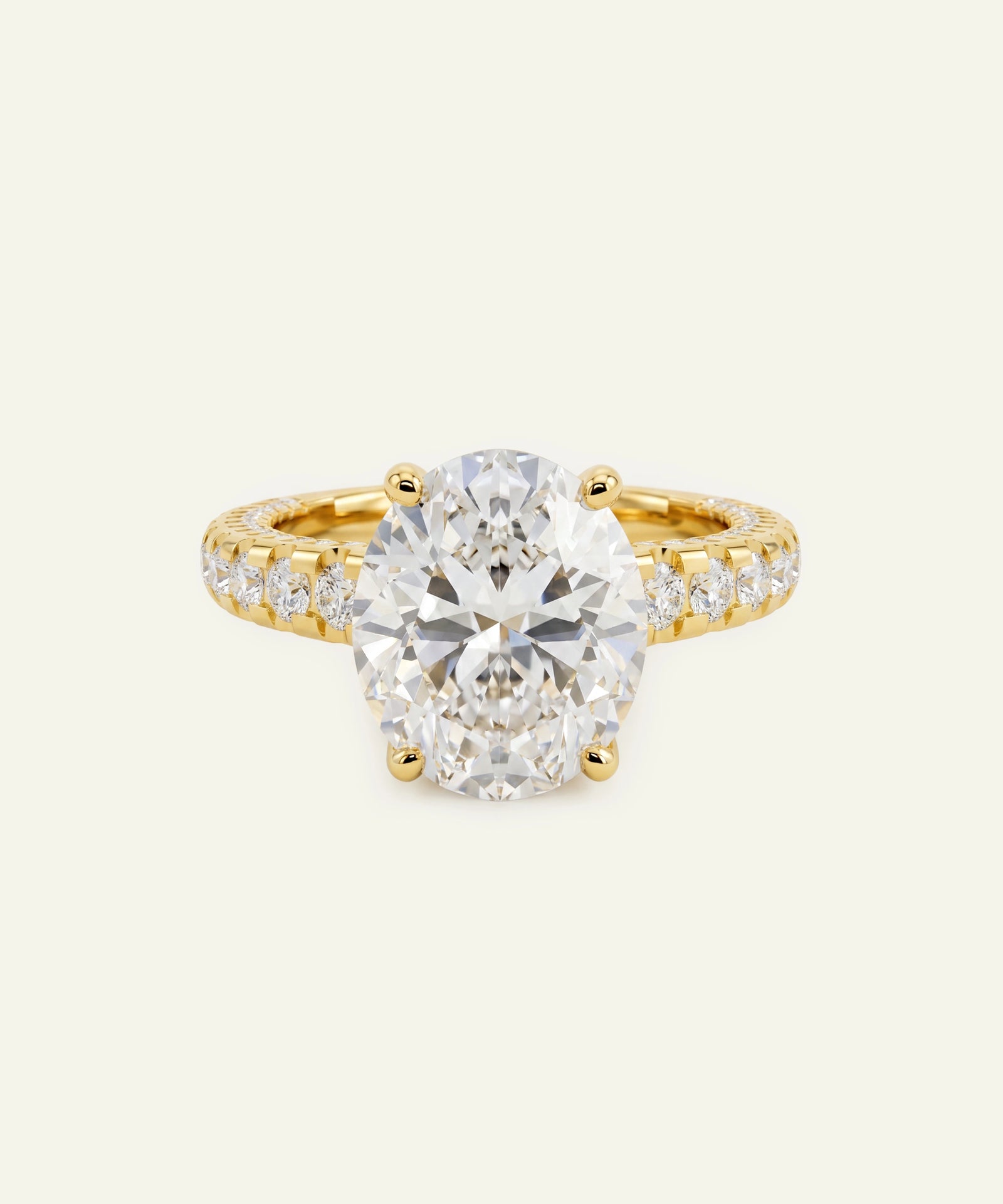 Ovani® Lab-grown Diamond Oval Engagement Ring